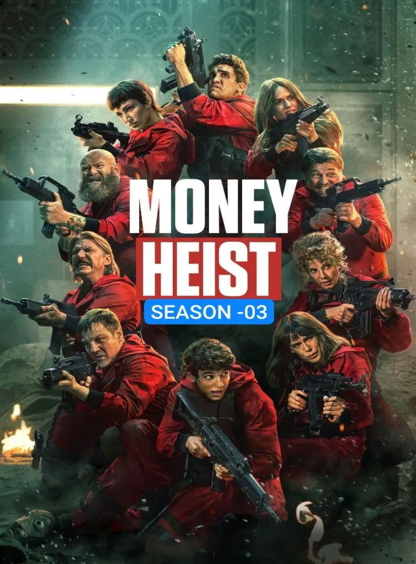 Money Heist S03 (2019) {Hindi + English} Dual Audio Completed Web Series HEVC ESub